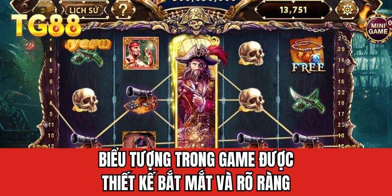 Biểu tượng trong game được thiết kế bắt mắt và rõ ràng